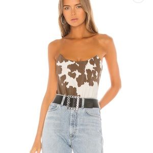 Miaou cow print corset top